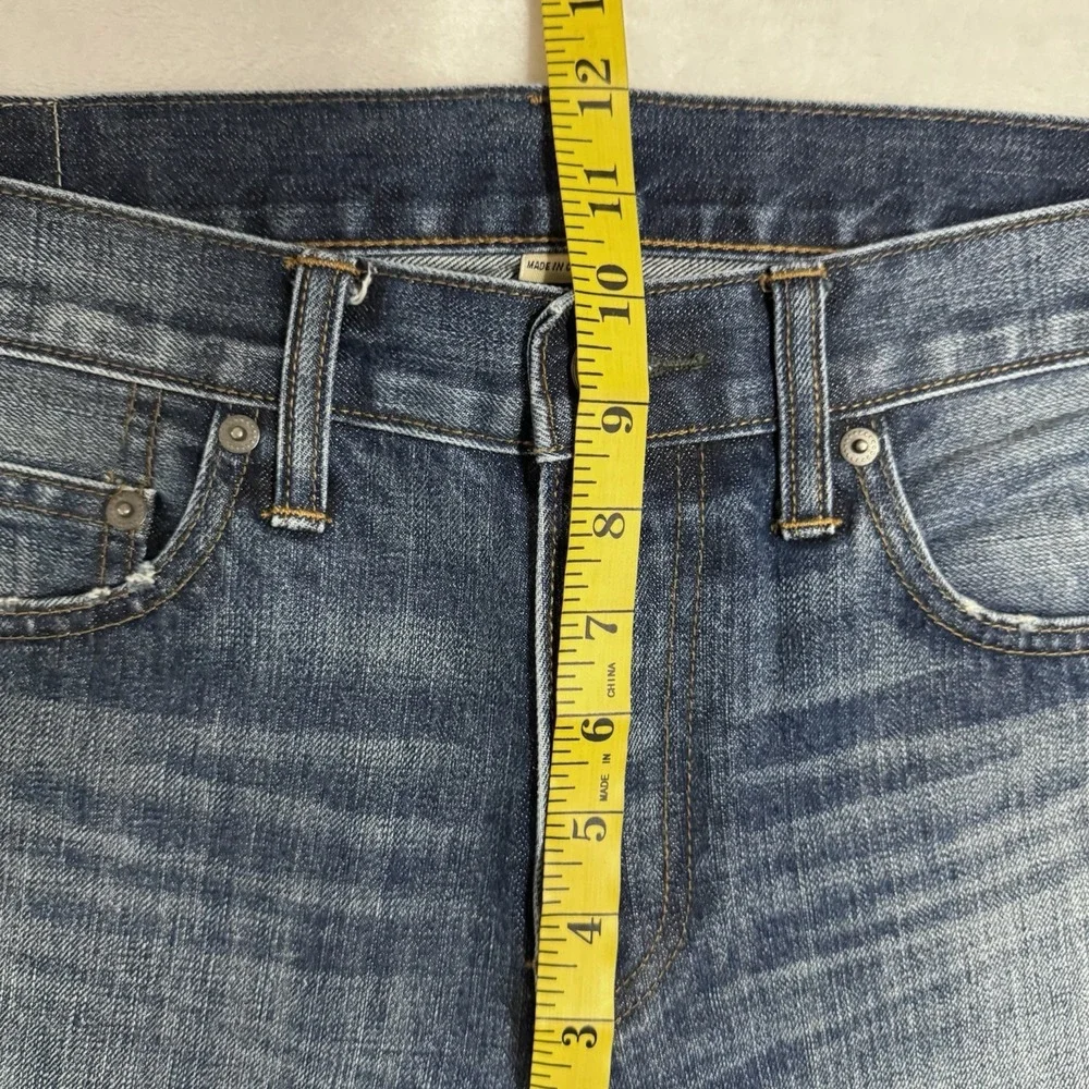 J.CREW 484 Slim Fit Jeans‎ Size 32 32x34 KAIHARA Japanese Denim Distressed